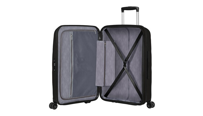 Wewnętrzna organizacja z dodatkową kieszenią zapinaną na zamek błyskawiczny