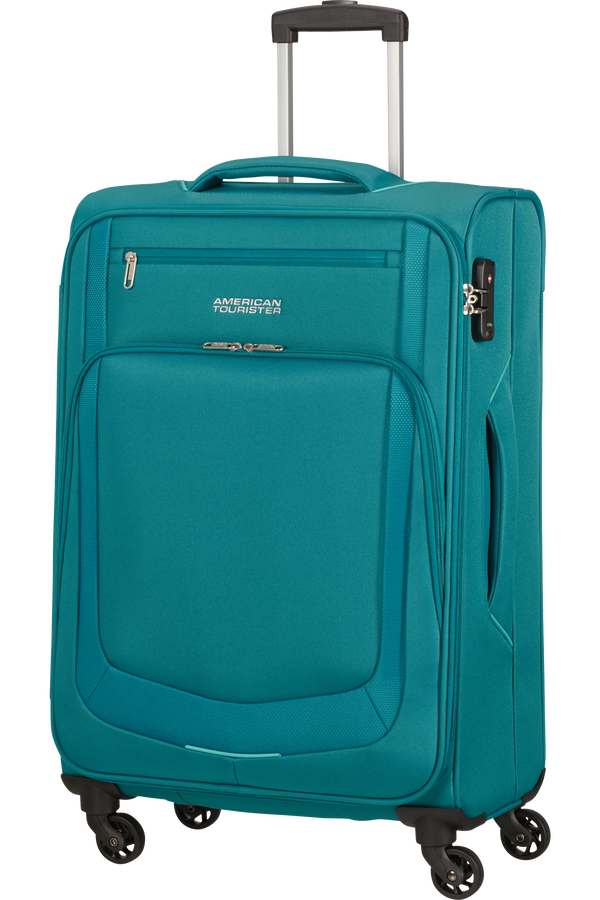 American Tourister Summer Session Spinner TSA M  Niebieski/Jasnoniebieski