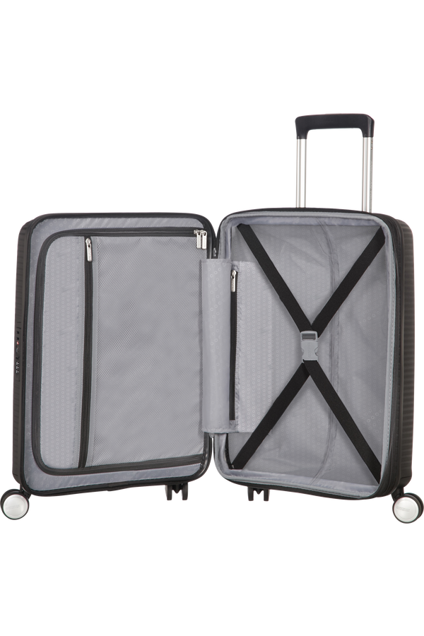 American Tourister Soundbox Spinner poszerzany 55cm Bass Black American Tourister Soundbox Spinner poszerzany 55cm Bass Black