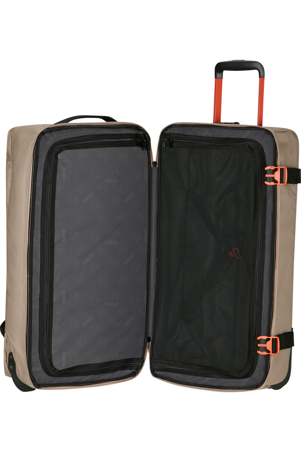 American Tourister Urban Track Duffle with Wheels Coated M  Beige/Orange American Tourister Urban Track Duffle with Wheels Coated M  Beige/Orange