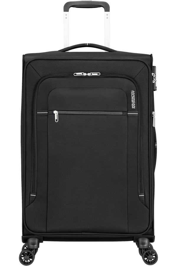 American Tourister Crosstrack Spinner Expandable 67cm  Czarny/Szary