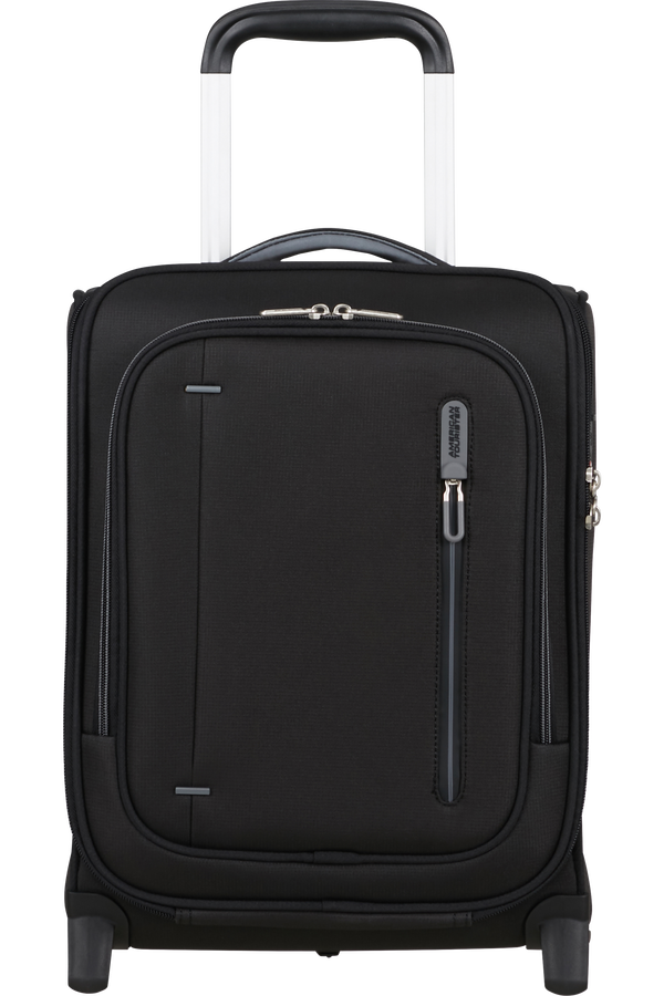 Cloudrider S/M Walizka na 2 kołach | American Tourister Cloudrider Upright Underseater Tsa  Jet Black