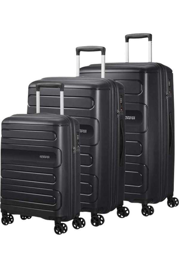 American Tourister Sunside 3 Pc Set C  Czarny