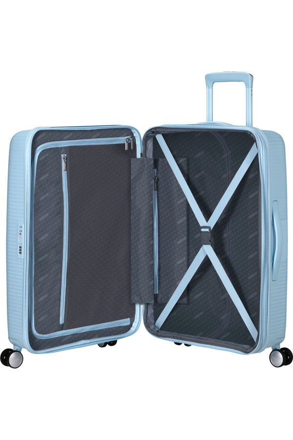 American Tourister SoundBox Spinner TSA Expandable 67cm  Pastel Blue American Tourister SoundBox Spinner TSA Expandable 67cm  Pastel Blue