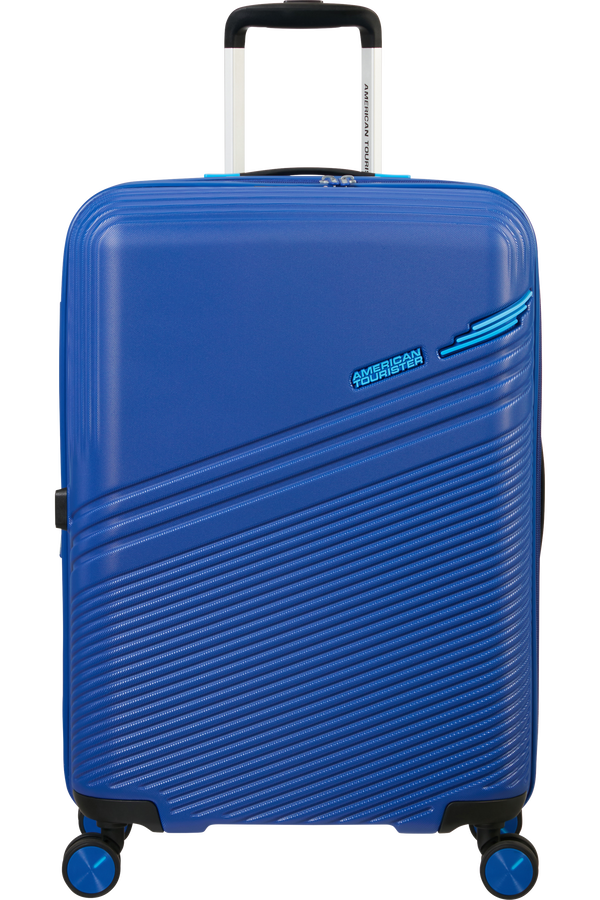 American Tourister Triple Trace Spinner TSA Expandable 67cm  Granatowy/Niebieski