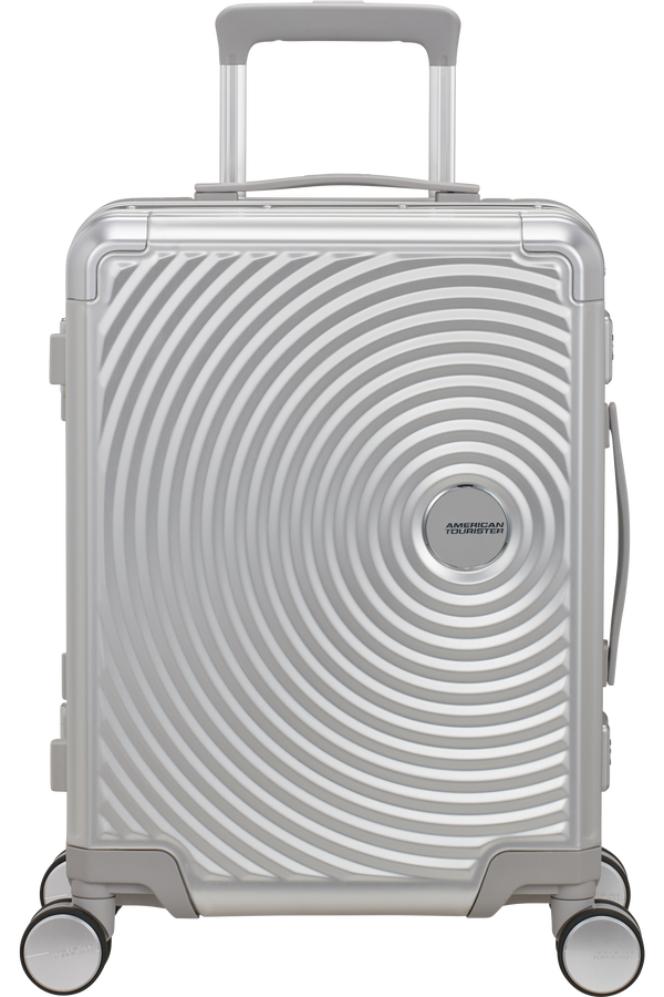 American Tourister Soundbox Alu Spinner TSA 55cm Silver
