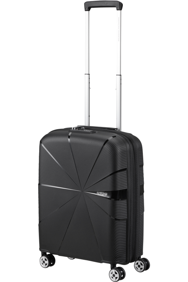 American Tourister Starvibe Spinner Expandable TSA 55cm Czarny American Tourister Starvibe Spinner Expandable TSA 55cm Czarny
