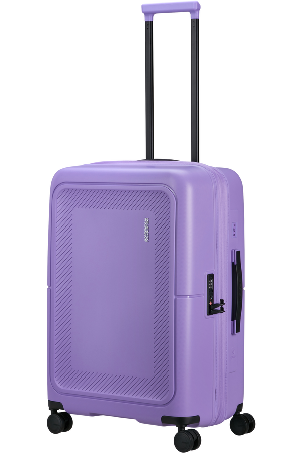 American Tourister DashPop Spinner Expandable TSA 67cm Violet Purple American Tourister DashPop Spinner Expandable TSA 67cm Violet Purple