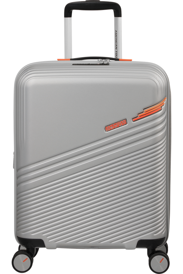 American Tourister Triple Trace Spinner TSA Expandable 55cm Silver/Orange
