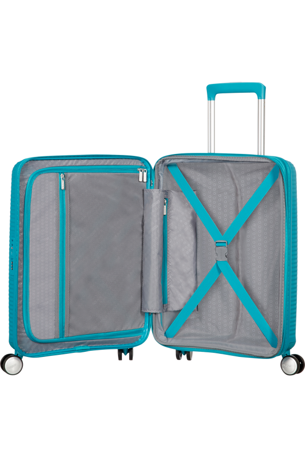 American Tourister Soundbox Spinner poszerzany 55cm Summer Blue