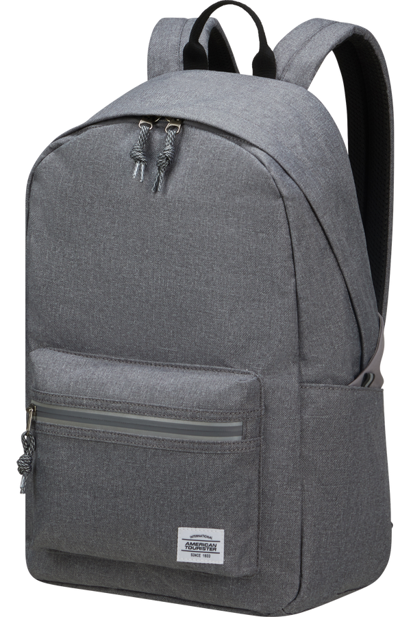 American Tourister Brightup Backpack Zip  Grey Melange American Tourister Brightup Backpack Zip  Grey Melange