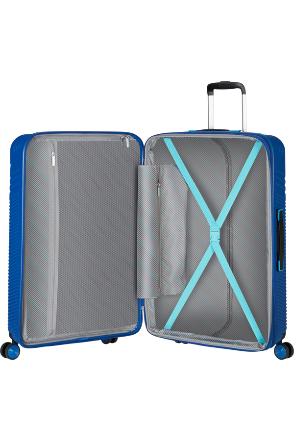 American Tourister Triple Trace Spinner TSA Expandable 76cm  Granatowy/Niebieski