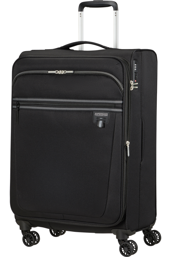 American Tourister Aerospin Spinner Expandable M  Czarny