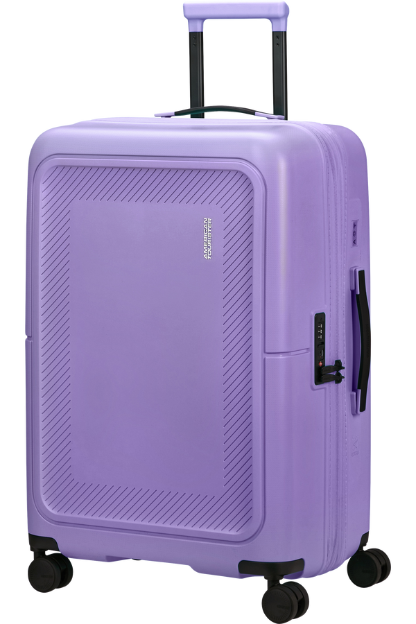 American Tourister DashPop Spinner Expandable TSA 67cm Violet Purple American Tourister DashPop Spinner Expandable TSA 67cm Violet Purple