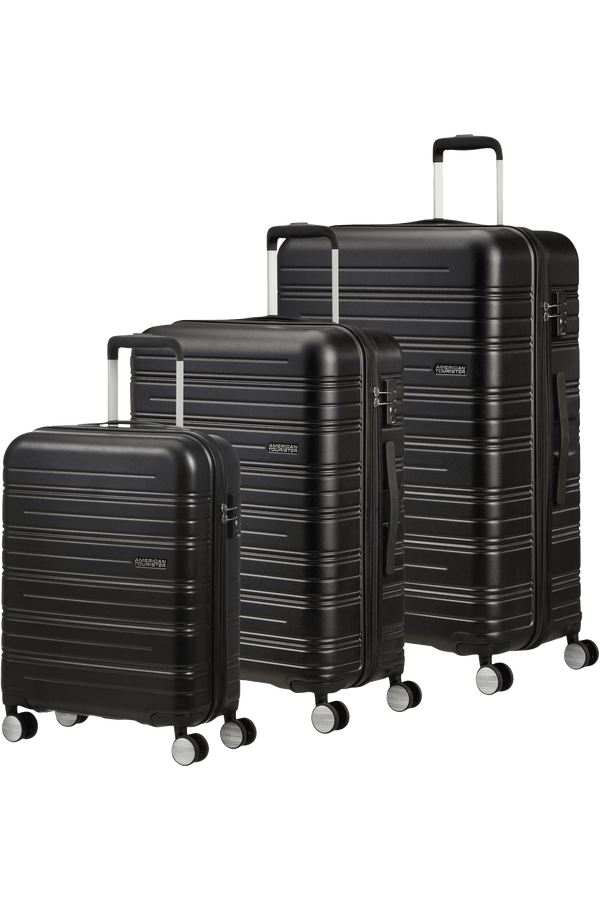 American Tourister High Turn 3 PC SET A  Matte Black