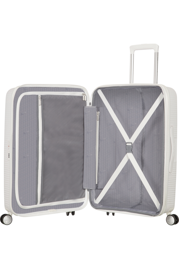 American Tourister Soundbox Spinner poszerzany 77cm Pure White