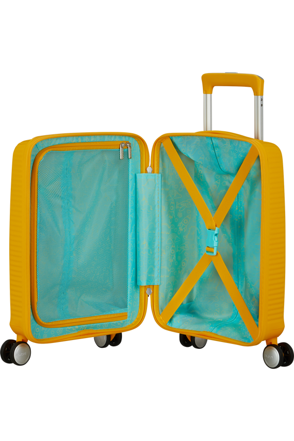 American Tourister Soundbox Mini Spinner 47cm  Golden Yellow American Tourister Soundbox Mini Spinner 47cm  Golden Yellow
