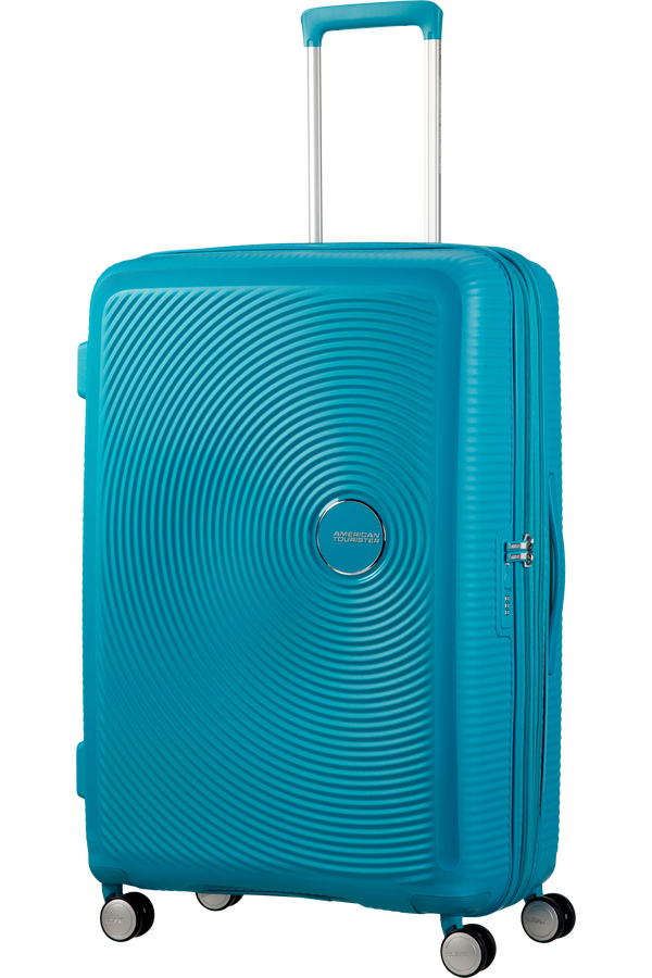 American Tourister Soundbox Spinner poszerzany 77cm Summer Blue