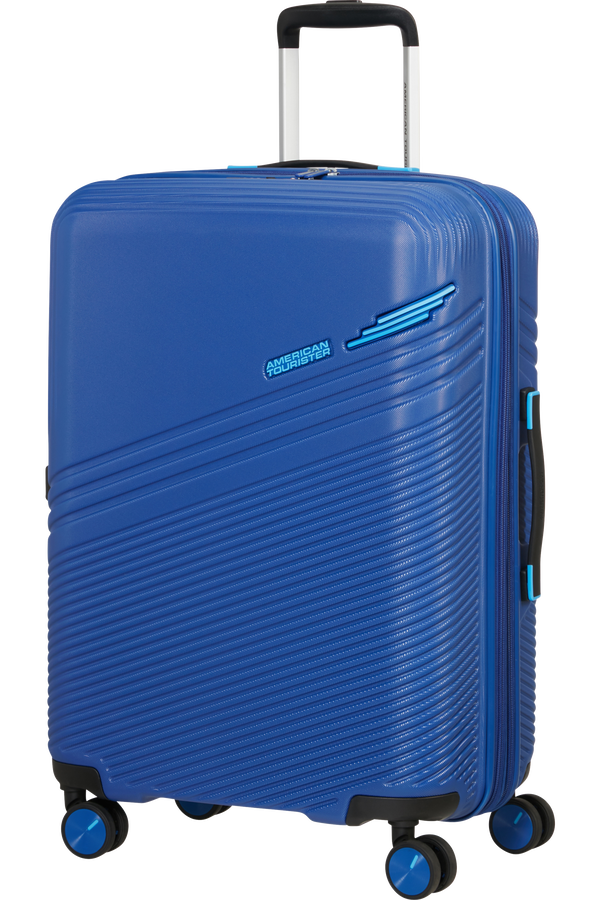 American Tourister Triple Trace Spinner TSA Expandable 67cm  Granatowy/Niebieski