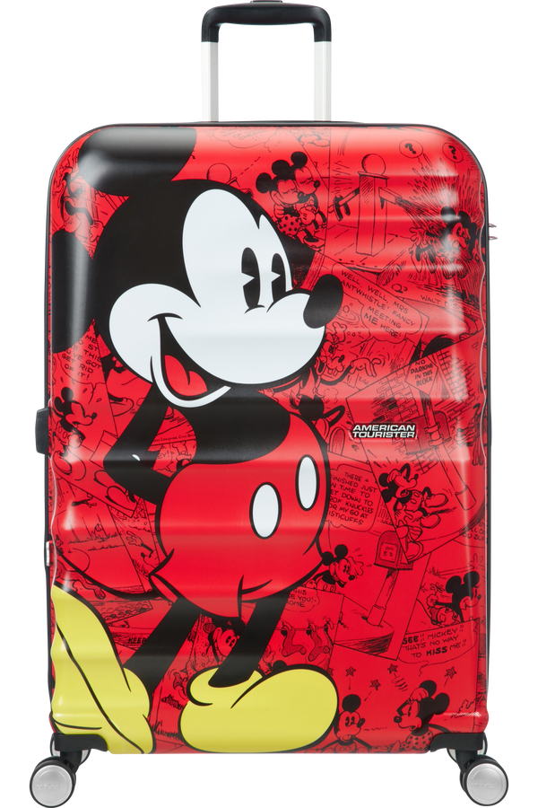 American Tourister Wavebreaker Disney Spinner 77cm Mickey Comics Red