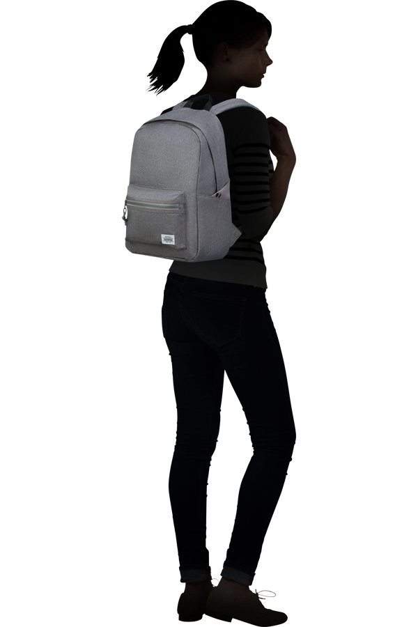 American Tourister Brightup Backpack Zip  Grey Melange American Tourister Brightup Backpack Zip  Grey Melange