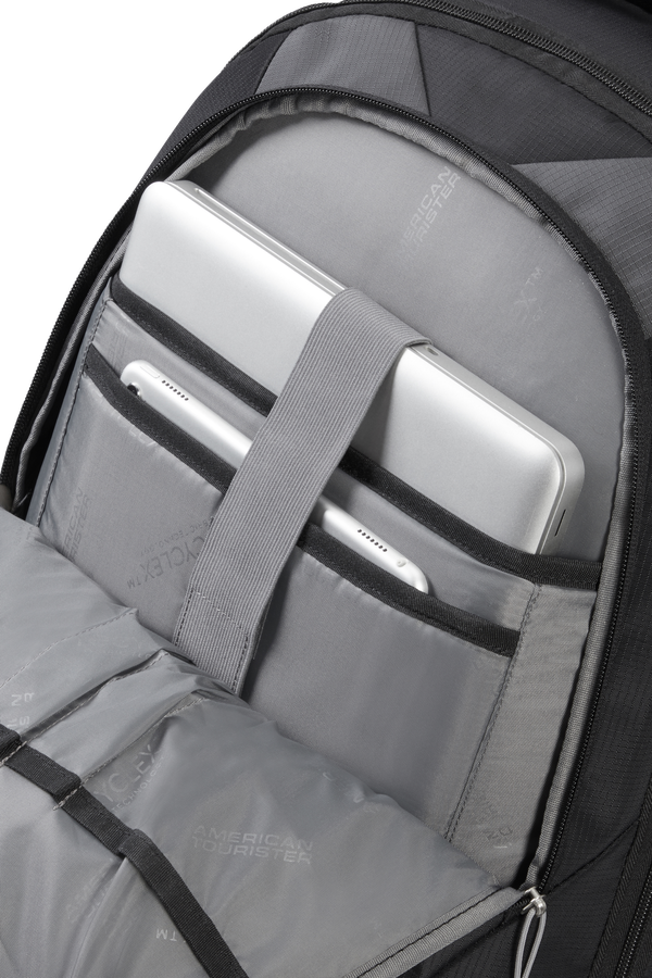 American Tourister Fast Route Laptop Backpack with Wheels Sporty 15.6'  Czarny/Szary