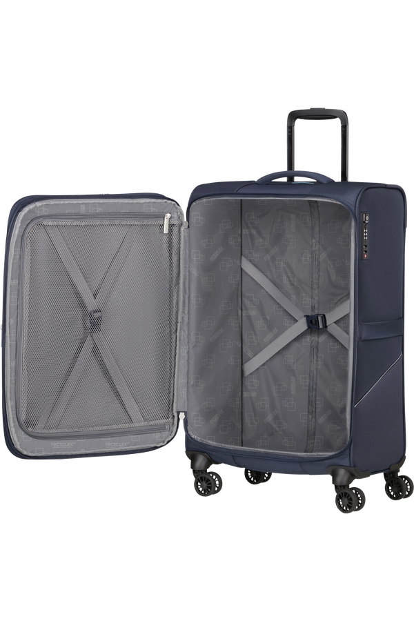American Tourister SummerRide Spinner M EXP TSA 69cm Navy American Tourister SummerRide Spinner M EXP TSA 69cm Navy