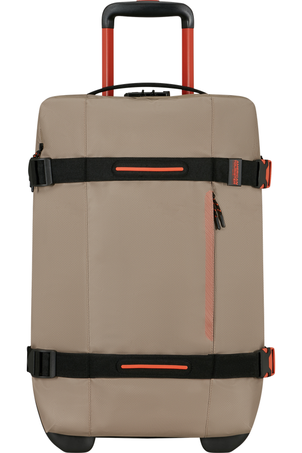 American Tourister Urban Track Duffle with Wheels Coated S  Beige/Orange