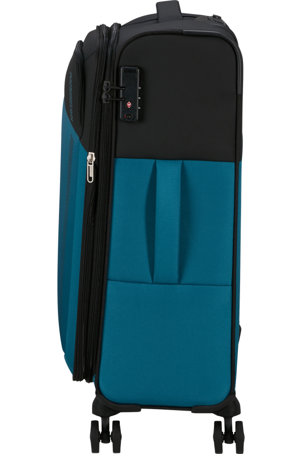 American Tourister Daring Dash Spinner Expandable TSA M  Czarny/Niebieski American Tourister Daring Dash Spinner Expandable TSA M  Czarny/Niebieski