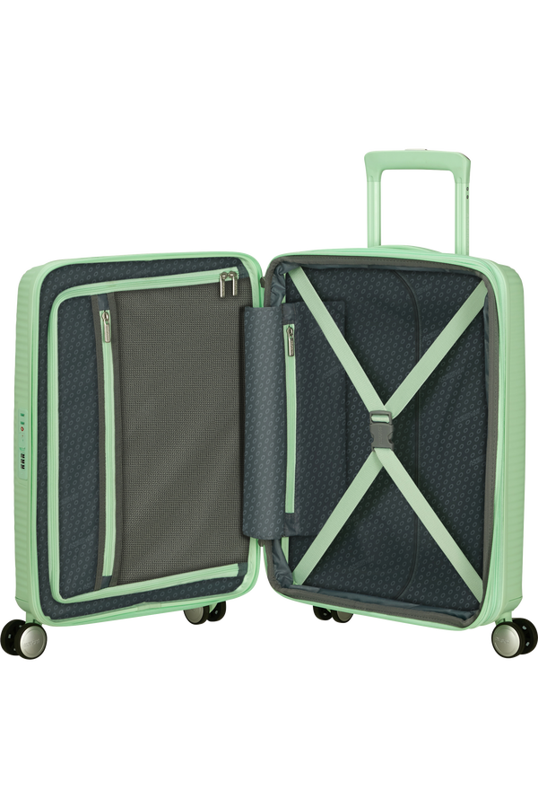 American Tourister SoundBox Spinner TSA Expandable 55cm  Pastel Green American Tourister SoundBox Spinner TSA Expandable 55cm  Pastel Green