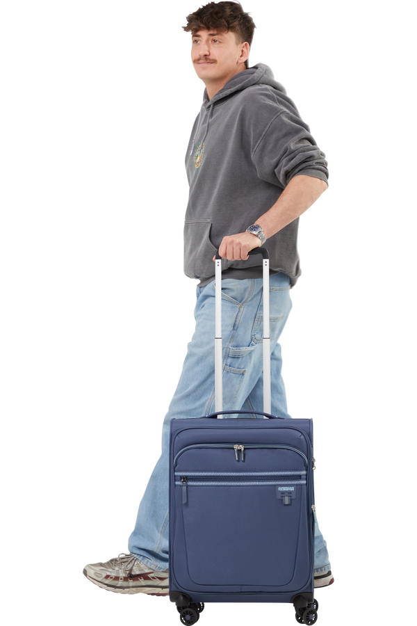 American Tourister Aerospin Spinner Expandable S  Indigo American Tourister Aerospin Spinner Expandable S  Indigo