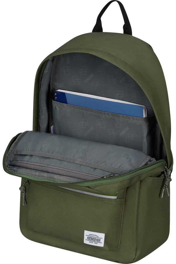 American Tourister Brightup Backpack Zip  Olive Green American Tourister Brightup Backpack Zip  Olive Green