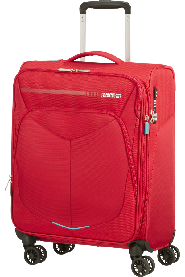 American Tourister Summerfunk Spinner Exp TSA 55cm  Czerwony