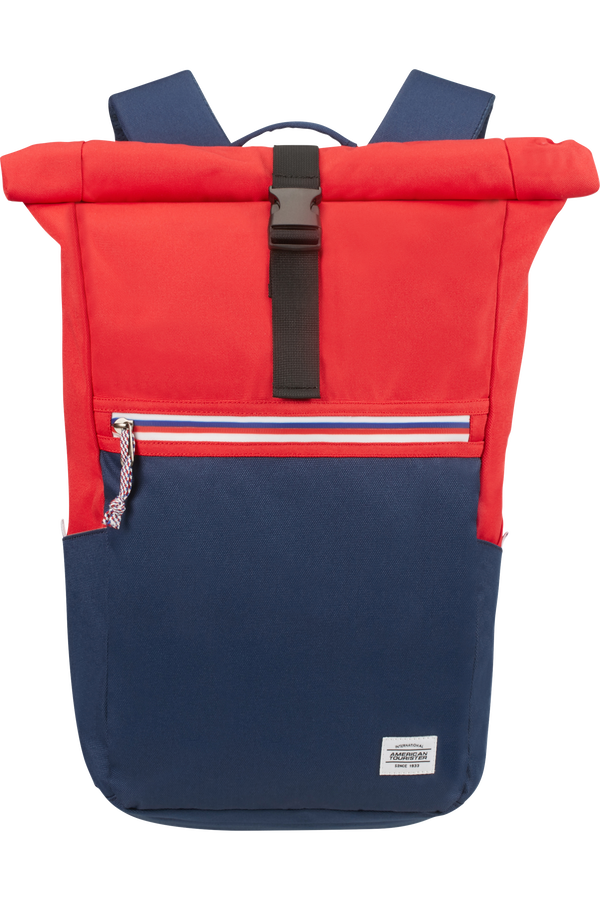 American Tourister Upbeat Rolltop Laptop Backpack Zip 14.1'  Niebieski/Czerwony