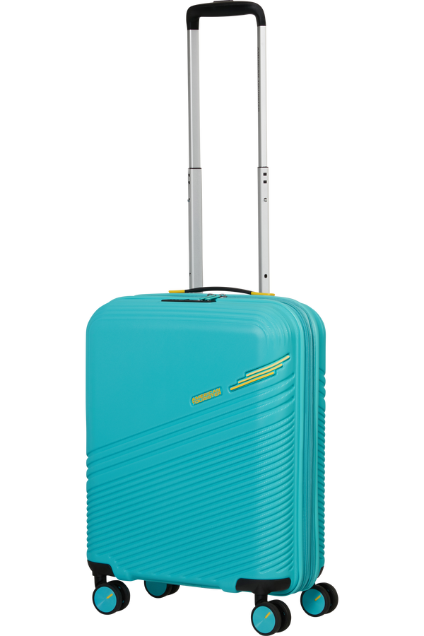 American Tourister Triple Trace Spinner TSA Expandable 55cm  Turquoise/Yellow