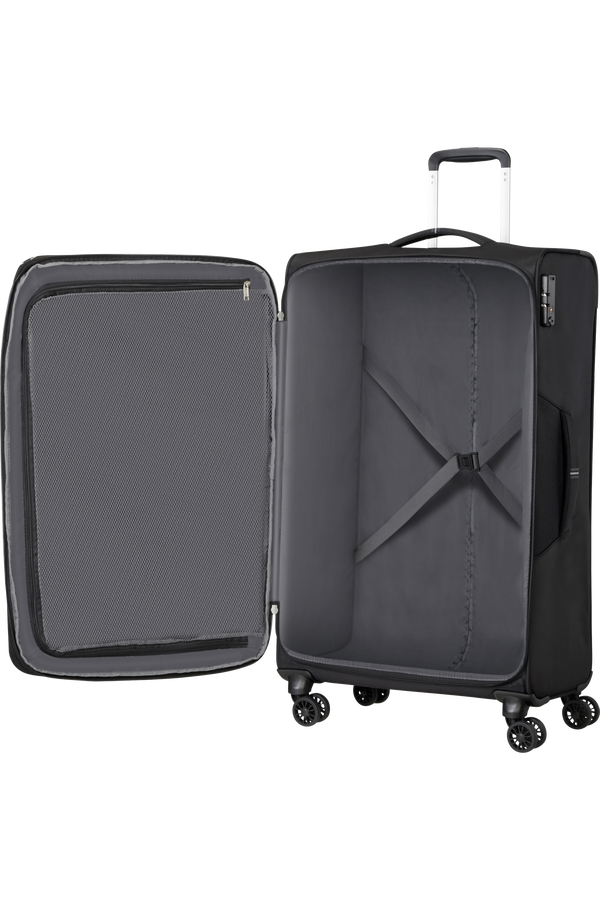 American Tourister Crosstrack Spinner Expandable 79cm  Czarny/Szary