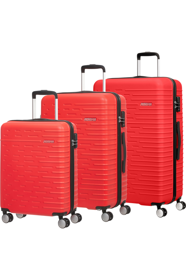 American Tourister Hyperdash 3 PC Set A  Vivid Red