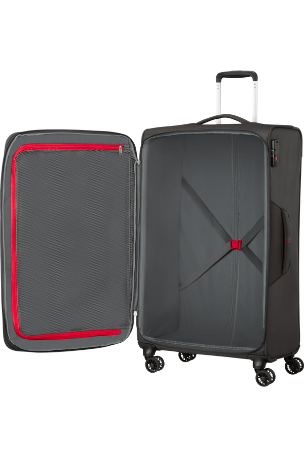 American Tourister Crosstrack Spinner Expandable 79cm  Szary/Czerwony