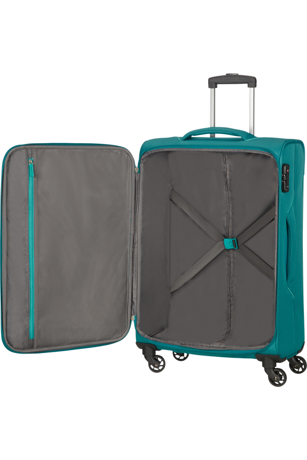 American Tourister Summer Session Spinner TSA M  Niebieski/Jasnoniebieski