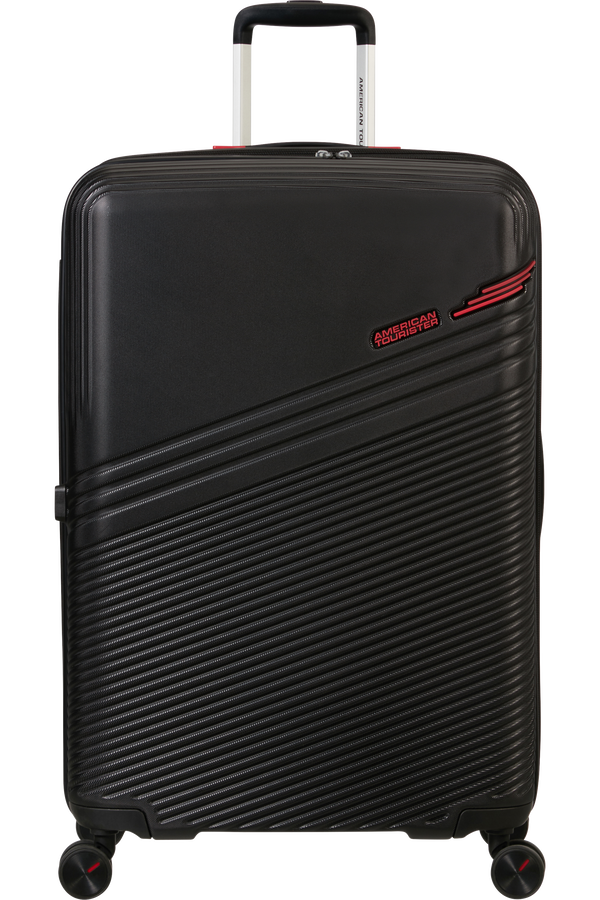 American Tourister Triple Trace Spinner TSA Expandable 76cm Black/Red