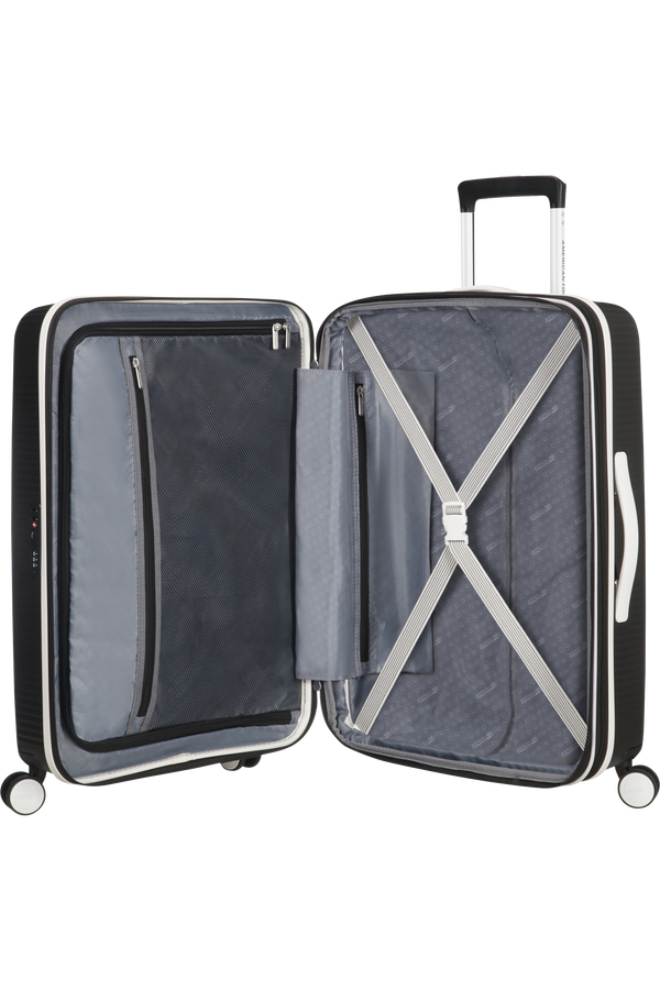 American Tourister Soundbox Spinner TSA Expandable 67cm  Black/White