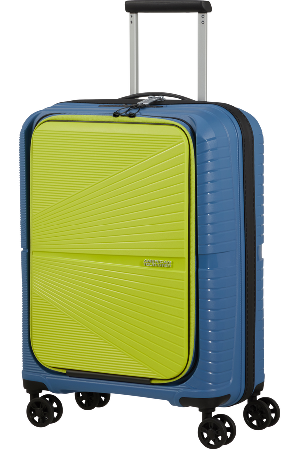American Tourister Airconic Spinner Frontloader 15.6' 55cm  Coronet Blue/Lime