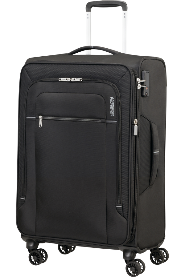 American Tourister Crosstrack Spinner Expandable 67cm  Czarny/Szary