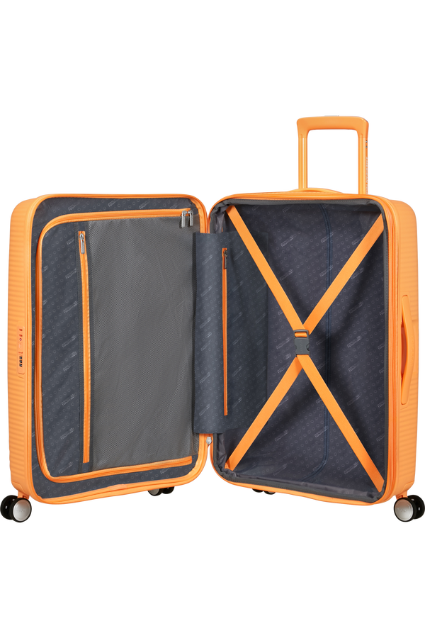 SoundBox 67cm Walizka Średnia | American Tourister SoundBox Spinner TSA Expandable 67cm  Papaya Pop