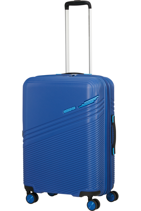American Tourister Triple Trace Spinner TSA Expandable 67cm  Granatowy/Niebieski
