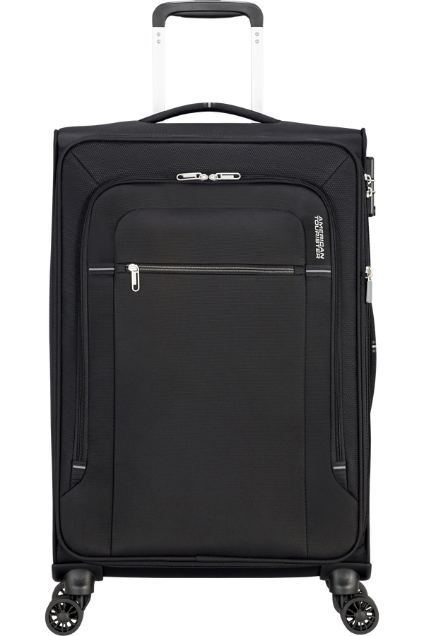 American Tourister Crosstrack Spinner Expandable 67cm  Czarny/Szary
