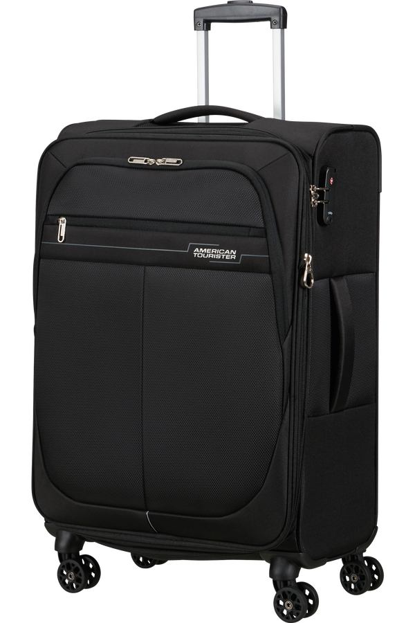 American Tourister Deep Dive Spinner Expandable TSA M  Czarny/Szary