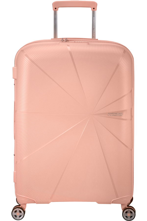 American Tourister StarVibe Spinner Expandable TSA 67cm  Metallic Peach