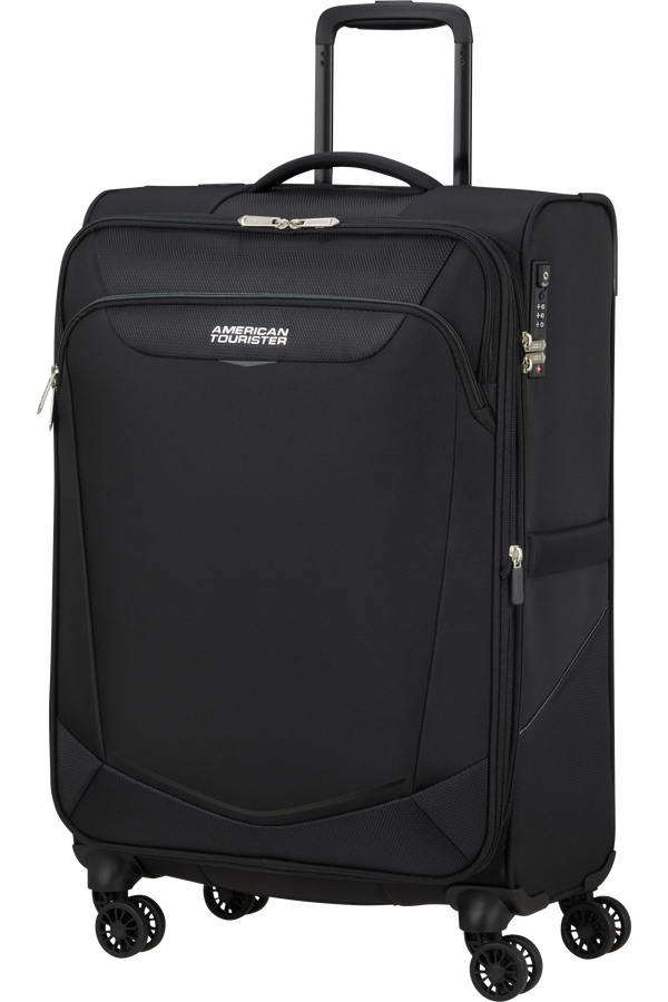 American Tourister SummerRideSpinner M EXP TSA 69cm Czarny American Tourister SummerRideSpinner M EXP TSA 69cm Czarny