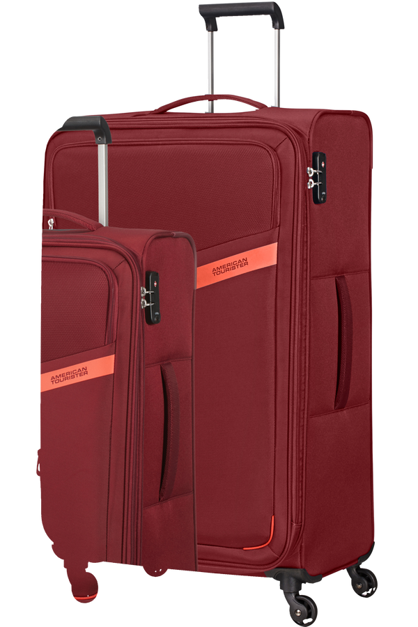 American Tourister Springwave 3 PC Set A  Brick Red/Peach